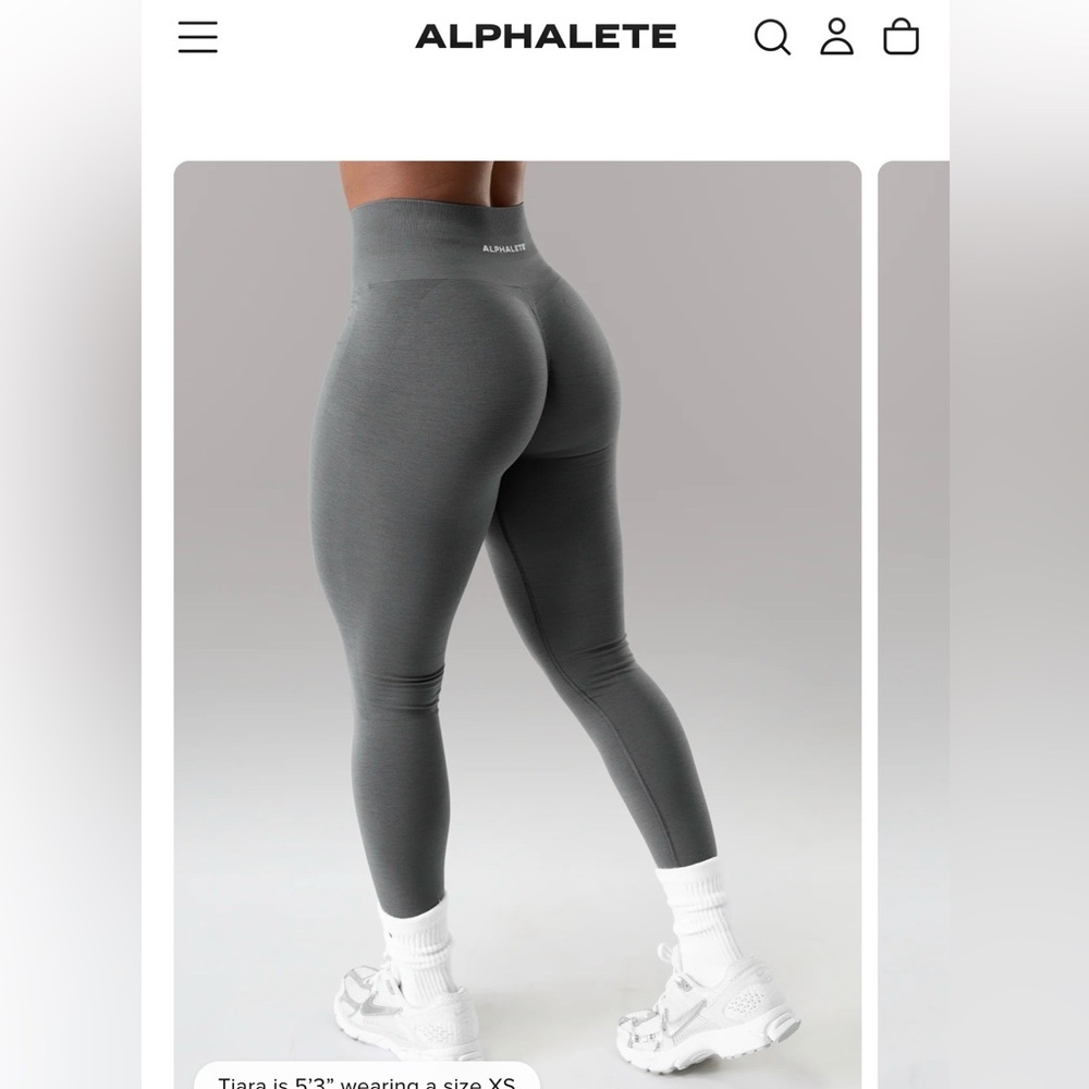 Alphalete Sculpting High-Waist Leggings - Charcoal